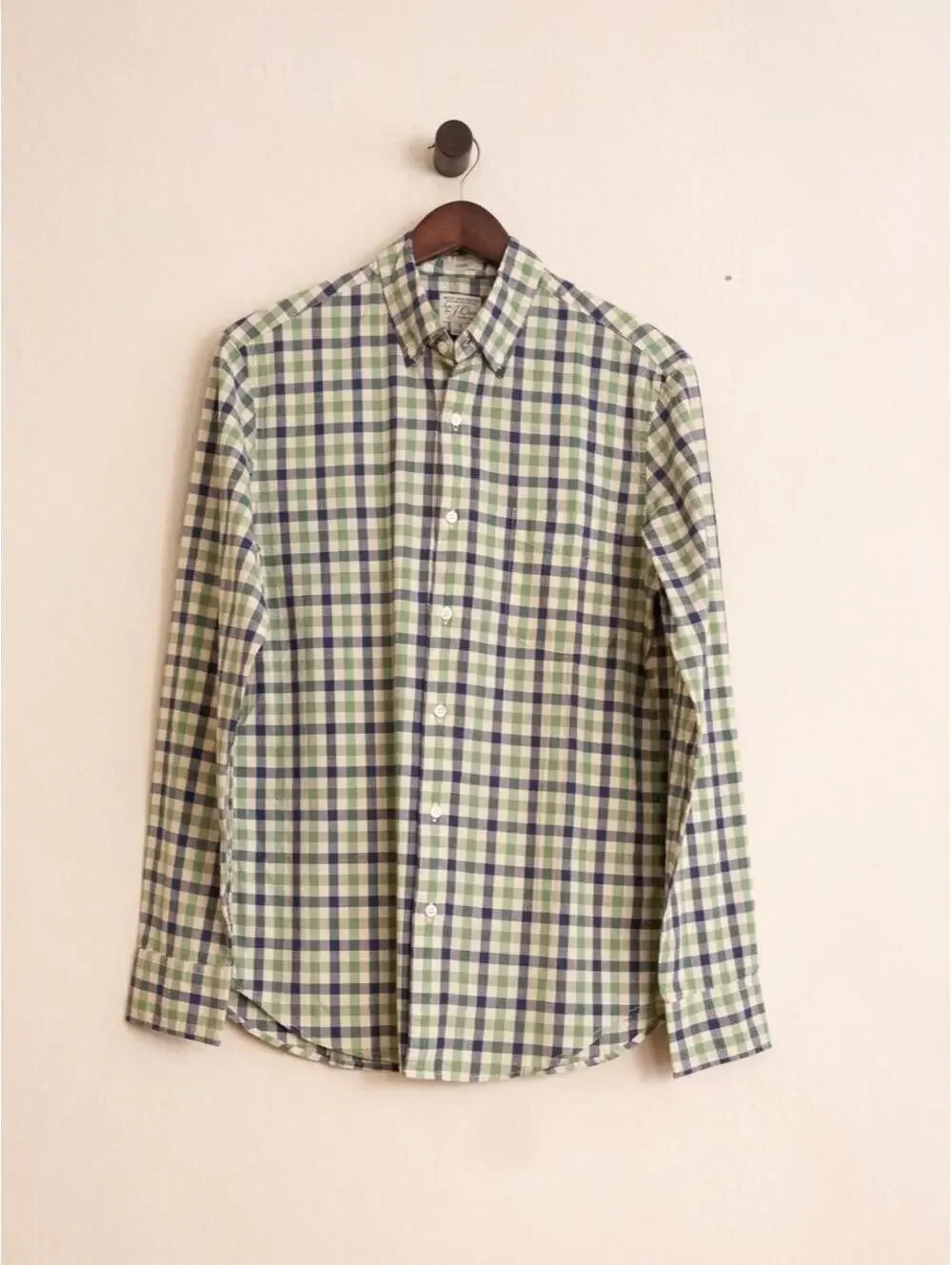 J.Crew Secret Wash Gingham Button Down Shirt Men’s Small